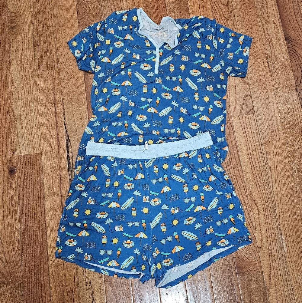 Little Sleepies Pajama Set Surfs Up Print XL + Large